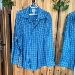 L.L. Bean Blue Plaid Shirt (size XXL)